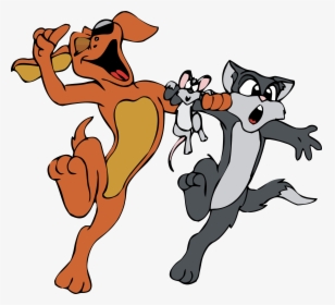 Cartoon Cat Dog Mouse Clipart Png - Cartoon Cat And Dog, Transparent Png, Free Download