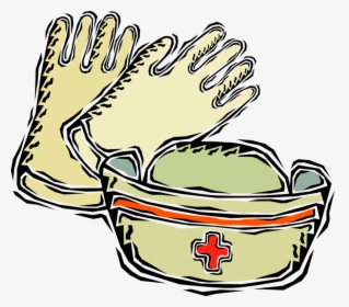 Medical Rubber Gloves And Nurse S Hat Clipart , Png, Transparent Png, Free Download