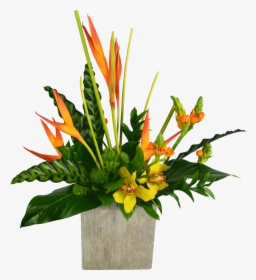 Tropical Flower Vase Png - Bouquet, Transparent Png, Free Download