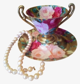 Golden Jewellery Cup Vase Table-glass Tableware Clipart - Pearl, HD Png Download, Free Download