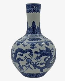 Chinese Blue And White Dragon Vase"  Class= - Chinese Vases Blue And White With Dragon, HD Png Download, Free Download