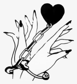Heart Handcuff Drawing Clipart , Png Download - Kinky Stickers, Transparent Png, Free Download