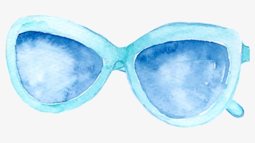 Blue Goggles Sunglasses Png Download Free Clipart - Watercolor Sunglasses Png, Transparent Png, Free Download