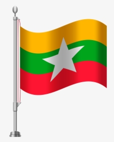 Myanmar Flag Png Clip Art Clipart Image - Bahamas Flag Transparent Background, Png Download, Free Download