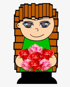 Girl Computer Icons Cartoon Woman Child - Garden Roses, HD Png Download, Free Download