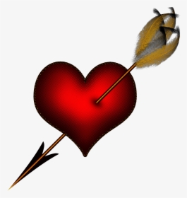 Hearts And Arrows Clip Art - Broken Heart With Arrow, HD Png Download, Free Download