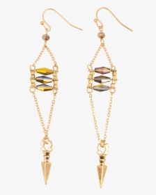 *gold Chain With Arrow Tip Drop - Earrings, HD Png Download, Free Download