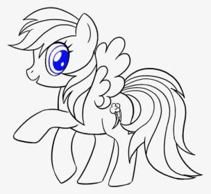 Rainbow Dash Image Drawing - My Little Pony Rainbow Dash Drawing, HD Png Download, Free Download