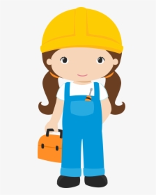 Cliparts For Free - Construction Worker Girl Clipart, HD Png Download, Free Download