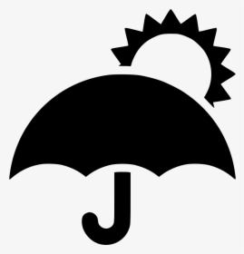 Forecast Sun Umbrella - Rain Umbrella Clipart Black And White, HD Png ...