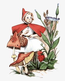 Vintage Little Red Riding Hood Clipart, HD Png Download, Free Download