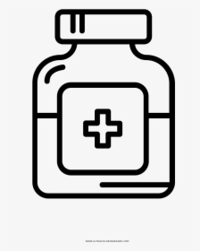 Drawing Medicine Photography Clip Art - Drawing Of Medicine Bottle, HD Png Download, Free Download