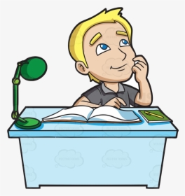 College Student Studying In Clipart Collection Transparent - Attentive Clipart, HD Png Download, Free Download