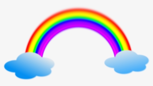 Portable Network Graphics Vector Graphics Clip Art - Animated Rainbow With Clouds, HD Png Download, Free Download