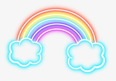 #arco Iris🌈 #arcoiris #art #neon #tumblr #glich #stars - Illustration, HD Png Download, Free Download