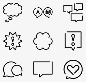Speech Bubbles Line Craft - Phone Email Icon Png, Transparent Png, Free Download