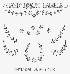 Daisy Hand Drawn Clipart - Laurel Clip Art Free, HD Png Download, Free Download