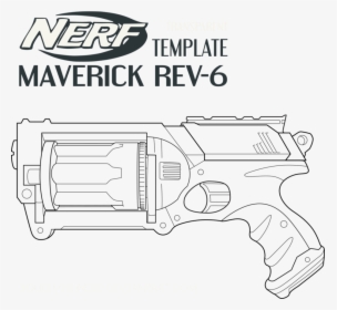 Nerf Coloring Pages - Pistolas Nerf Para Pintar, HD Png Download, Free Download