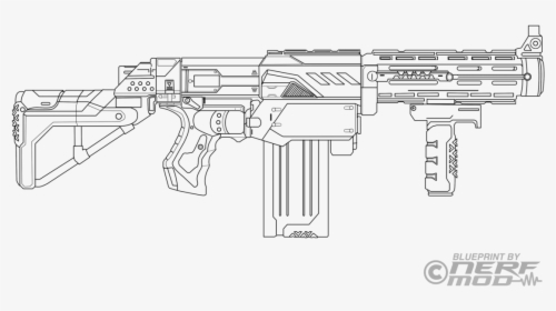 Nerf Gun Coloring Pages, HD Png Download, Free Download