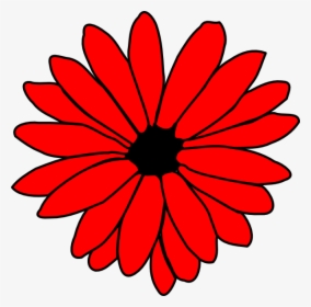 Red Flower Clipart Artistic - Pink Daisy Flower Clipart, HD Png Download, Free Download
