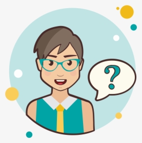 Bolle Circolari Icon - Girl Have Question Png, Transparent Png, Free Download
