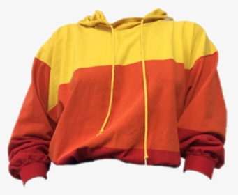 Black Hoodie Polyvore Png , Png Download - Red And Yellow Hoodie, Transparent Png, Free Download
