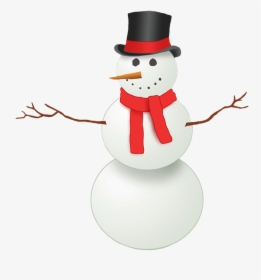 Transparent Cute Snowman Png - Scarf On Snowman Svg, Png Download, Free Download