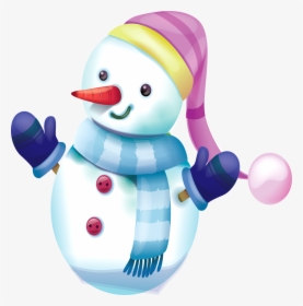 Beautiful Snowman Clipart - Snowman Cartoon No Background, HD Png Download, Free Download