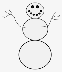 Outline Of A Snowman, HD Png Download, Free Download