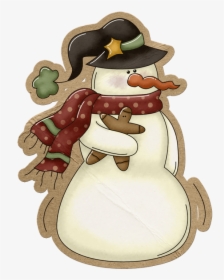 Snowmen Clipart Gingerbread - Country Christmas Clip Art, HD Png Download, Free Download