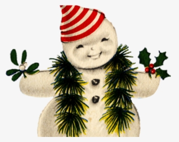 Retro Vintage Snowman Clip Art, HD Png Download, Free Download