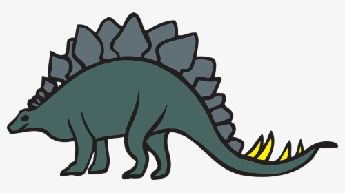 Dinosaur Tail Cliparts - Dinosaur With Spikes Clipart, HD Png Download, Free Download