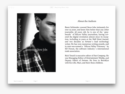 Read An Exclusive Free Sample Of Becoming Steve Jobs - Biography For A Book, HD Png Download, Free Download