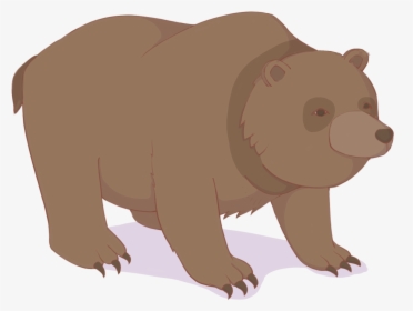 Hand Drawn Cartoon Brown Bear Animal Png And Psd - Drawn Bear Transparent, Png Download, Free Download