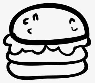 Hand-drawn Burger Comments - Hand Drawn Burger, HD Png Download, Free Download