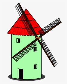 Windmill Dutch Netherlands Wind Energy - Cartoon Windmill Png, Transparent Png, Free Download