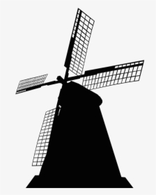 Windmill, Gabonaőrlő, Mill, Wind, Rotate - Windmill Silhouette Png, Transparent Png, Free Download
