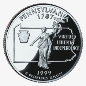 1999 Pa Proof 1999 Pennsylvania Quarter - Pennsylvania State Quarter, HD Png Download, Free Download