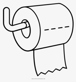 Toilet Paper Coloring Page - Toilet Paper For Coloring, HD Png Download, Free Download