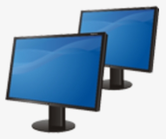 Pc Clipart Desktop Icon - Dual Monitor Clipart, HD Png Download, Free Download