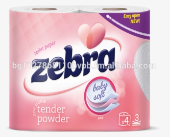 Toilet Paper Zebra Pink Scented 4 Rolls - Тоалетна Хартия Зебра, HD Png Download, Free Download