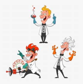 Set Of Cheerful Scientists - Transparent Scientist Clipart, HD Png Download, Free Download