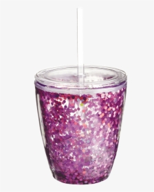 Slant Pink Confetti Stemless Wine Glass - Candle, HD Png Download, Free Download