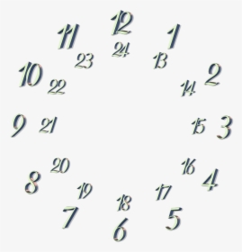 Clock Face, Clock, Dial, 24 Hours, Time, Numbers - Clock Face Numbers Png, Transparent Png, Free Download