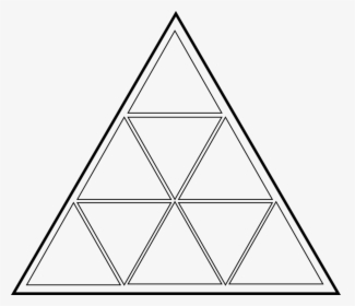 Transparent Equilateral Triangle Png - Triangle Divided Into 9 Equal Parts, Png Download, Free Download