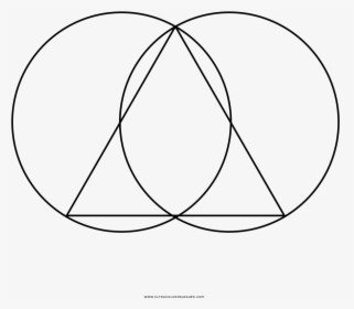Equilateral Triangle Coloring Page - Circle, HD Png Download, Free Download