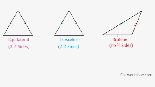 Equilateral Isosceles And Scalene Triangles - Triangle, HD Png Download, Free Download