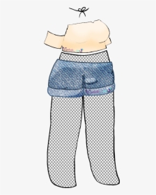 Fishnet Shorts Crop Top Gacha Gachalife Gachaverse Gacha Life Png Shorts Transparent Png Kindpng