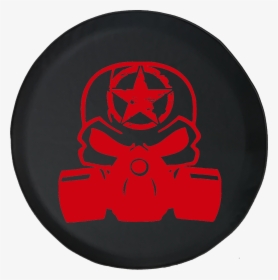 Jeep Liberty Tire Cover With Punisher Skull Gas Mask - Emblem, HD Png Download, Free Download