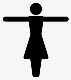 Arms Out Female Symbol Silhouette Clip Arts - Silhouette Man Arms Outstretched, HD Png Download, Free Download